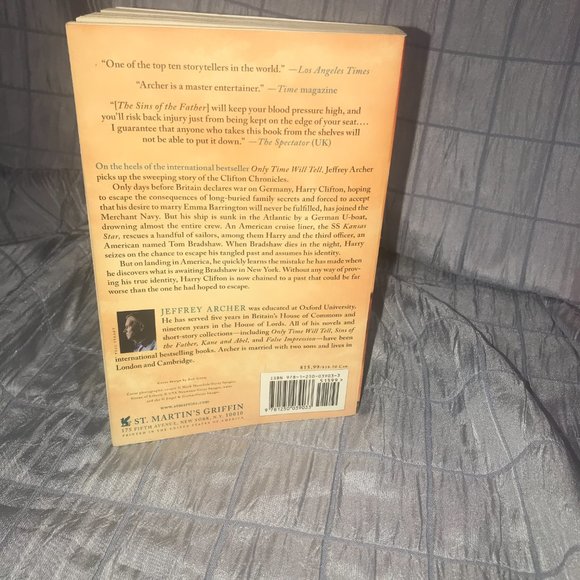 Jeffrey Archer The sins of the father novel paperback 2012 book - Picture 3 of 5